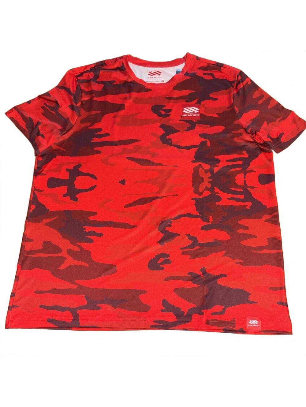 Selkirk Performance Tee Red Camo Men's XL Pickleball NWT Athleisure Sporty